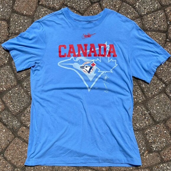 Nike Toronto Blue Jays MLB Baseball Canada T Shirt Men's Sz L - Picture 1 of 7